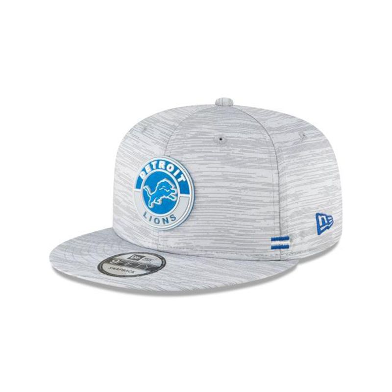 NFL Detroit Lions Official Fall Sideline 9Fifty Snapback (XBQ3371) - Grey New Era Caps